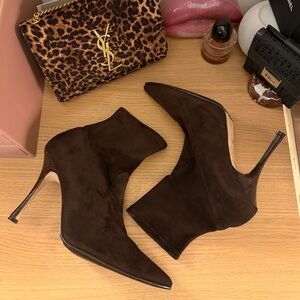 Manolo Blahnik Chocolate Brown Sock Boots size 40